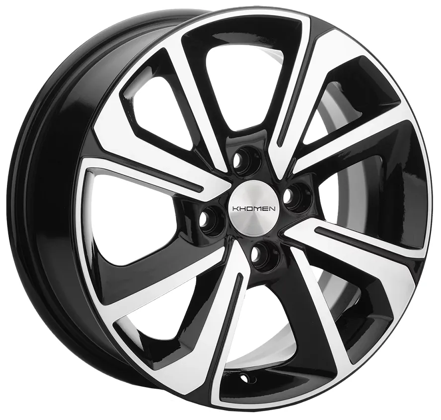 Диск Литой Khomen Wheels мод.KHW1501 D15*6 PCD 4*100 ET46 DIA54.1  Black-FP  